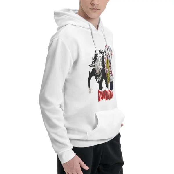 Dandadan Turbo Granny & Characters Gray Hoodie