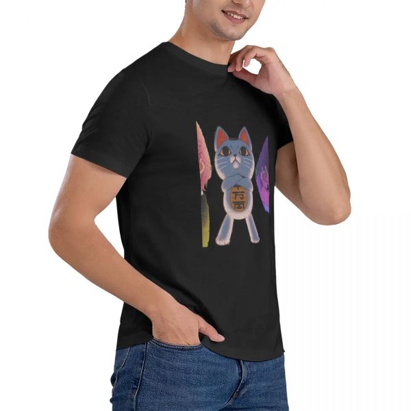 Dandadan Mystical Cat Character Burgundy T-Shirt