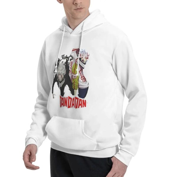 Dandadan Turbo Granny & Characters Gray Hoodie