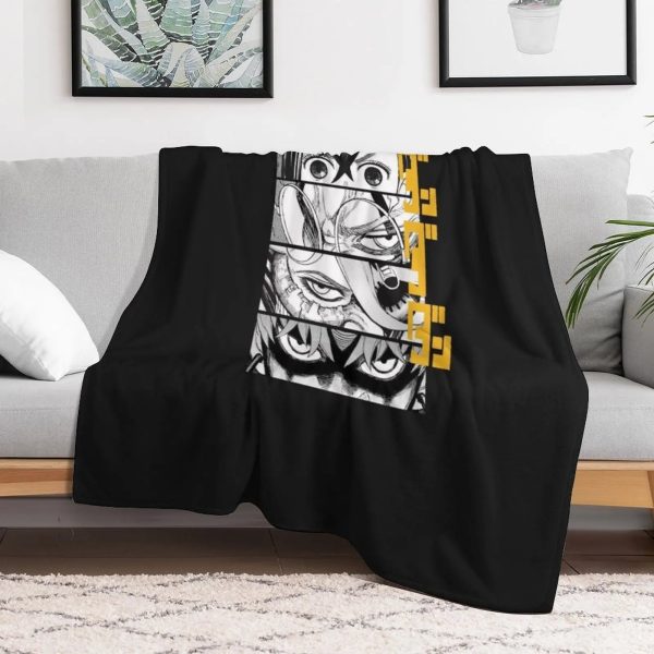 Explore the Strange Universe of Okarun and Momo (Black) - Dandadan Blanket