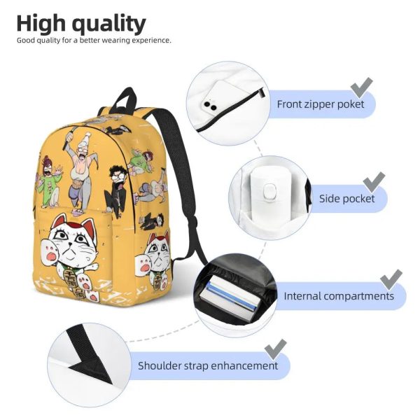 Dandadan Backpack Lucky Cat & Character Fun